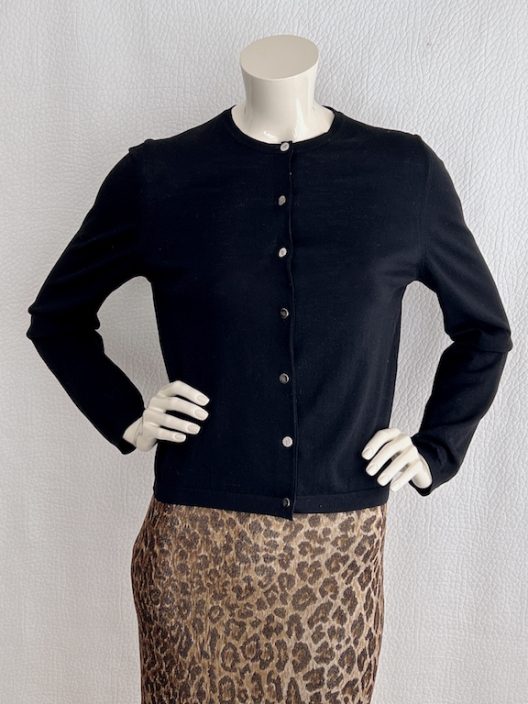 Gucci by Tom Ford black virgin wool cardigan