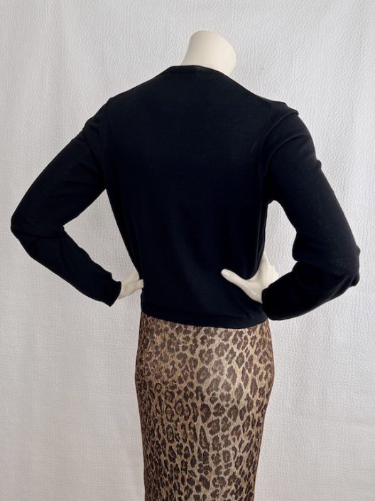 Gucci by Tom Ford black virgin wool cardigan