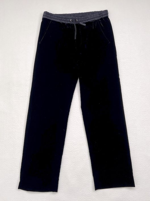 Giorgio Armani black velvet jogger dress pants