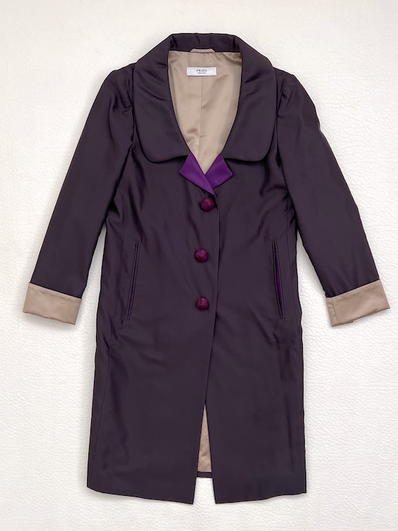 Prada silk-wool party coat