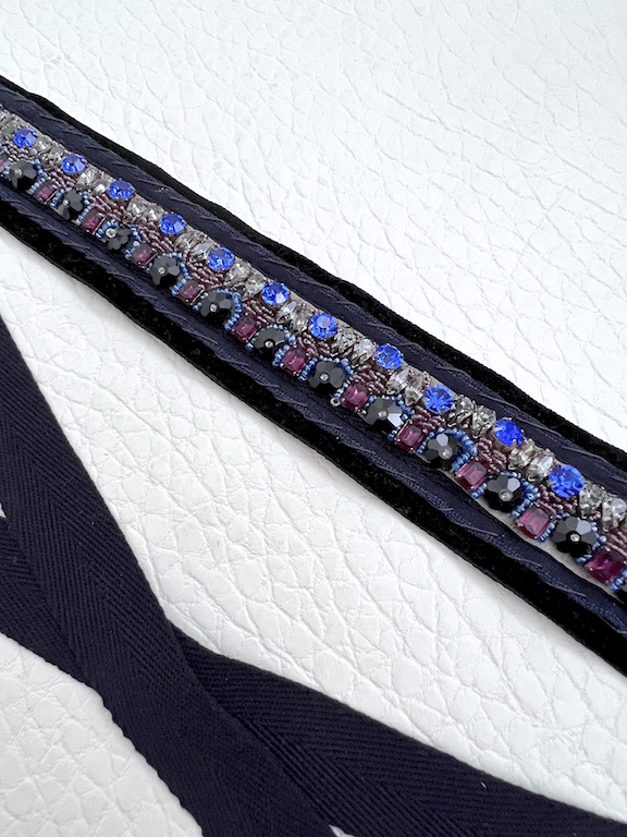 hand embroidered rhinestone belt