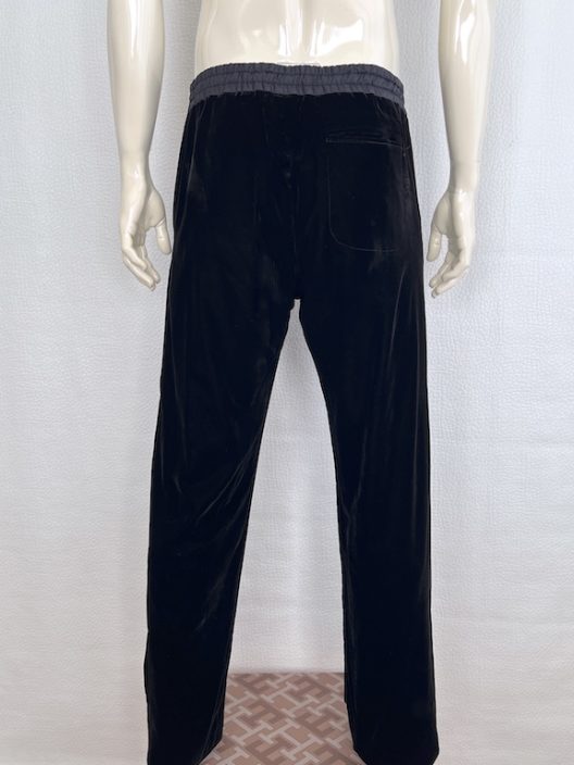 Giorgio Armani black velvet jogger dress pants