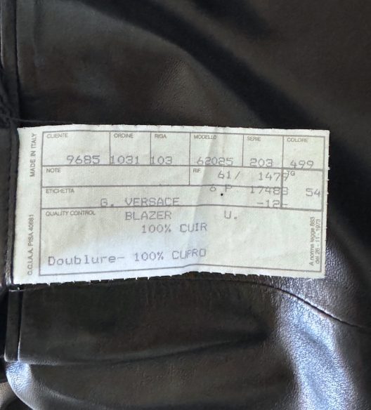 VTG Gianni Versace Leather Jacket