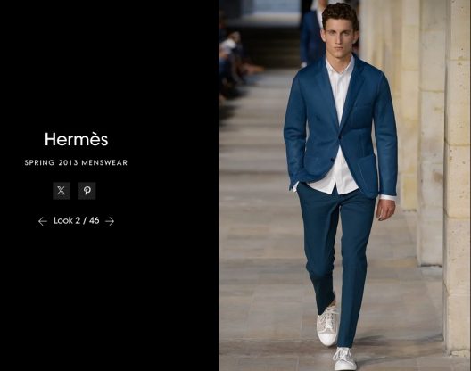 Hermès unstructured perforated fabric jacket