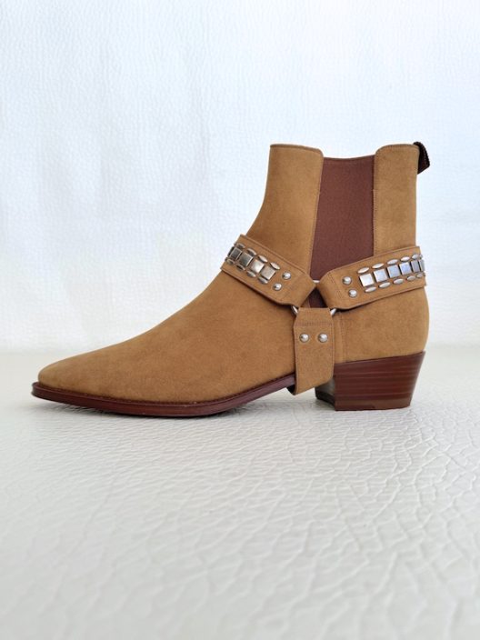 Celine Carmague Biker Harness Chelsea Boots