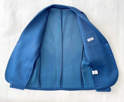 Runway Hermès unstructured perforated fabric jacket