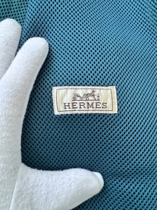 Runway Hermès unstructured perforated fabric jacket