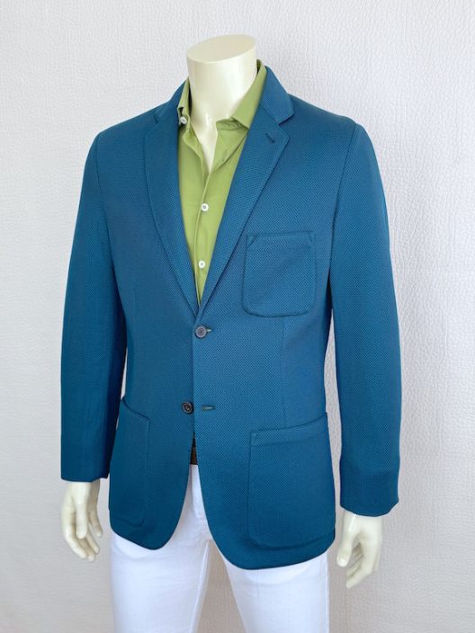 Runway Hermès unstructured perforated fabric jacket