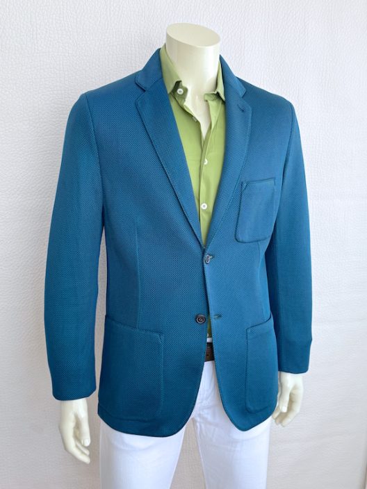 Runway Hermès unstructured perforated fabric jacket
