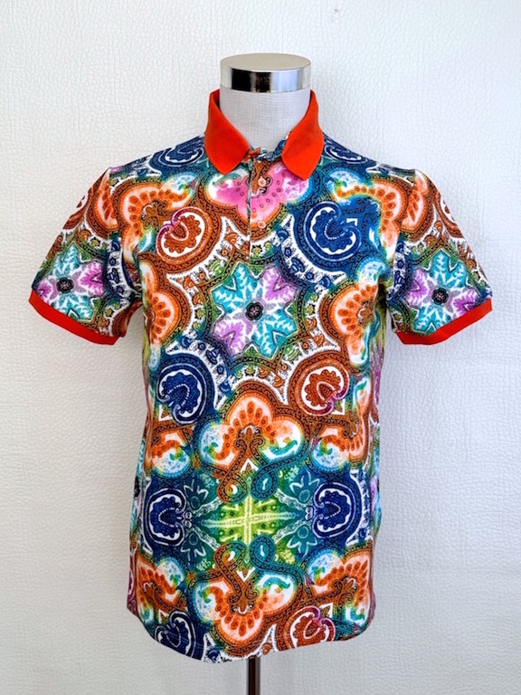 ETRO printed pique cotton polo shirt