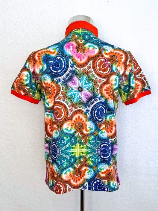 ETRO printed pique cotton polo shirt