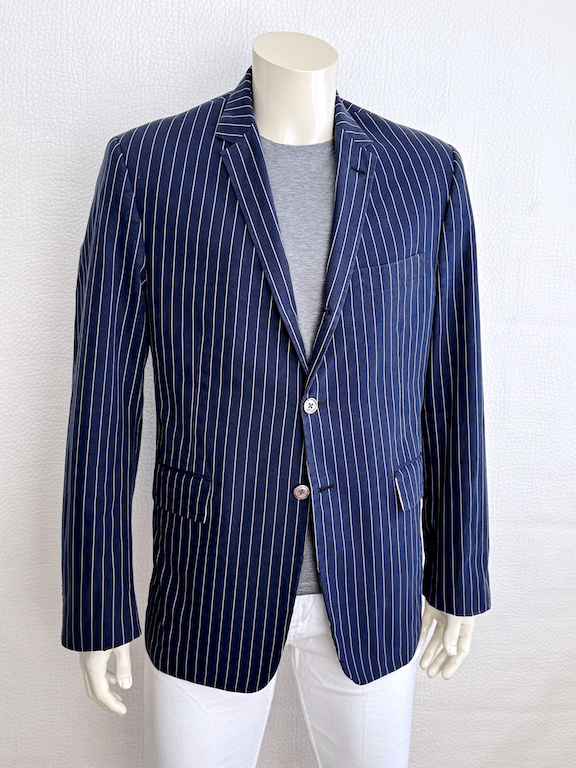 Thom Browne Striped Cotton Blazer Hand Made in USA