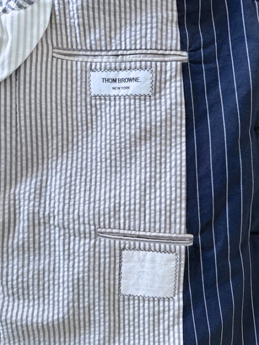 Thom Browne Striped Cotton Blazer Hand Made in USA