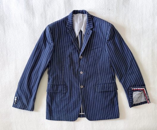 Thom Browne Striped Cotton Blazer Hand Made in USA