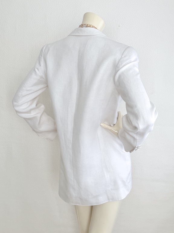 VTG Chanel white linen jacket 