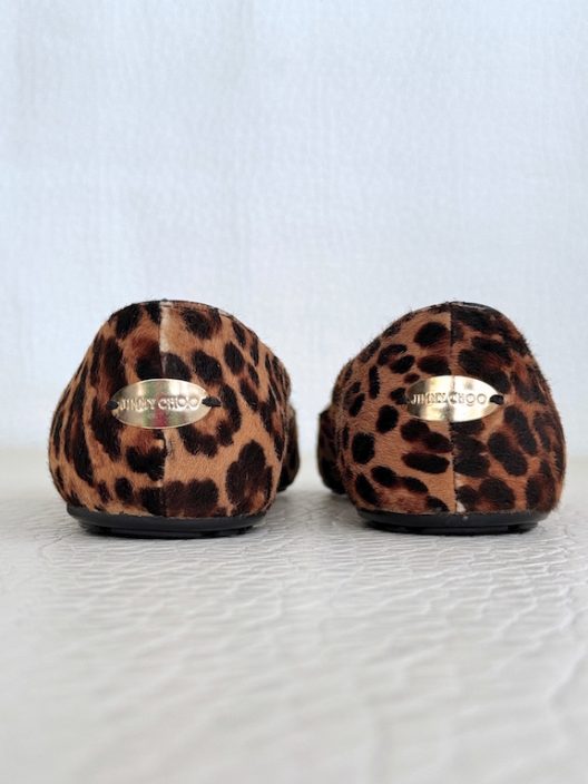 Jimmy Choo Animal Print Flat Shoes