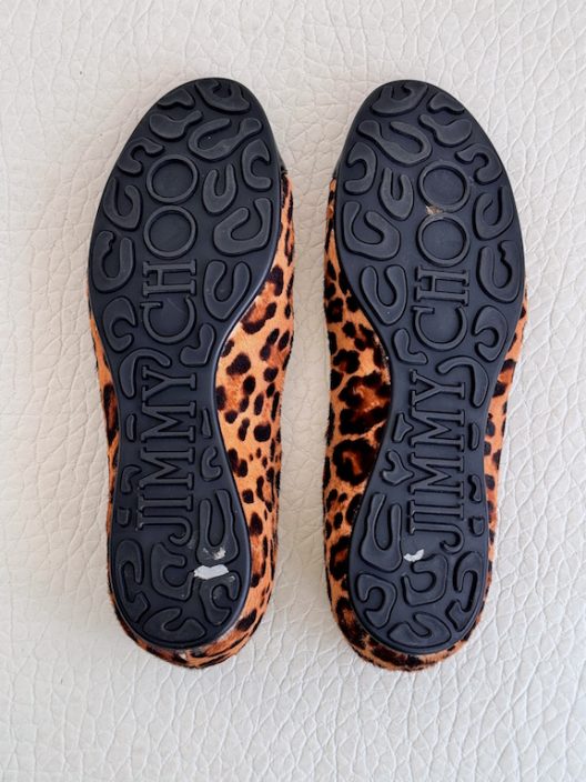 Jimmy Choo Animal Print Flat Shoes