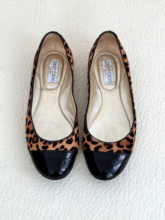 Jimmy Choo Animal Print Flat Shoes