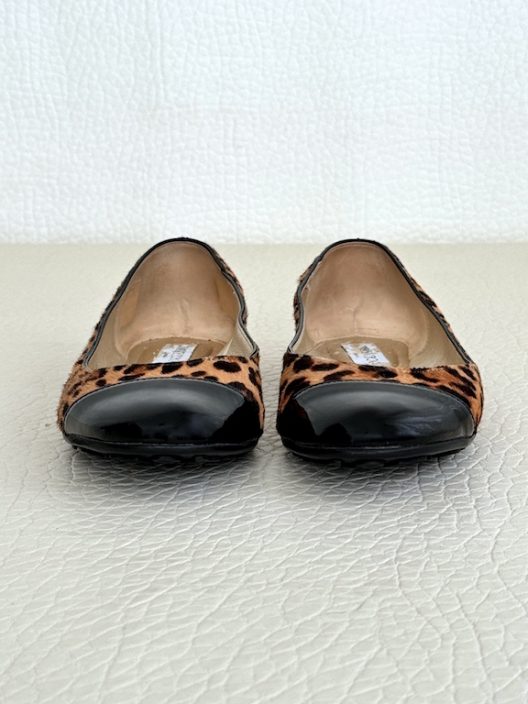 Jimmy Choo Animal Print Flat Shoes
