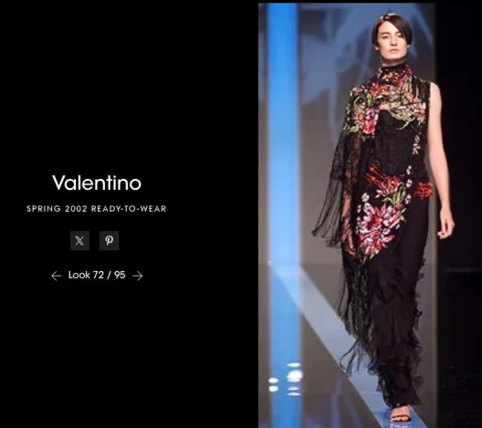 VTG Valentino Garavani hand embroidered silk shawl S/S 2002