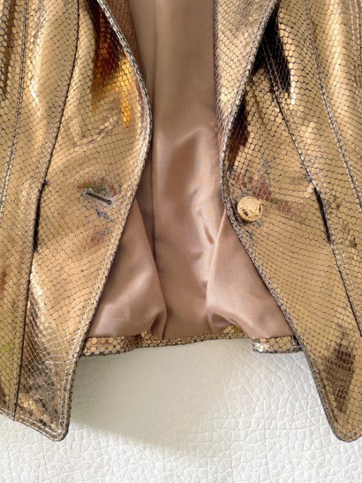 VTG Versace Gold Python Jacket