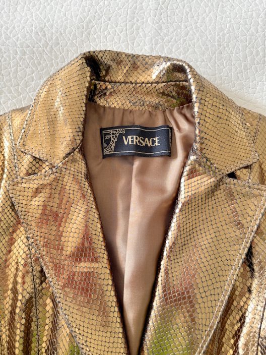 VTG Versace Gold Python Jacket