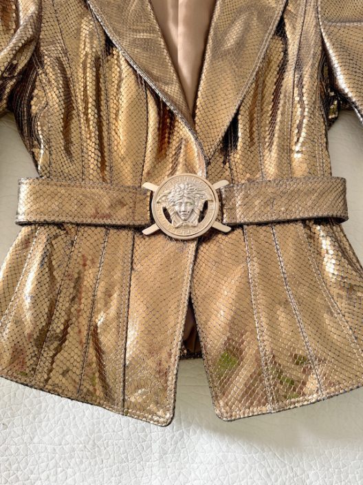 VTG Versace Gold Python Jacket
