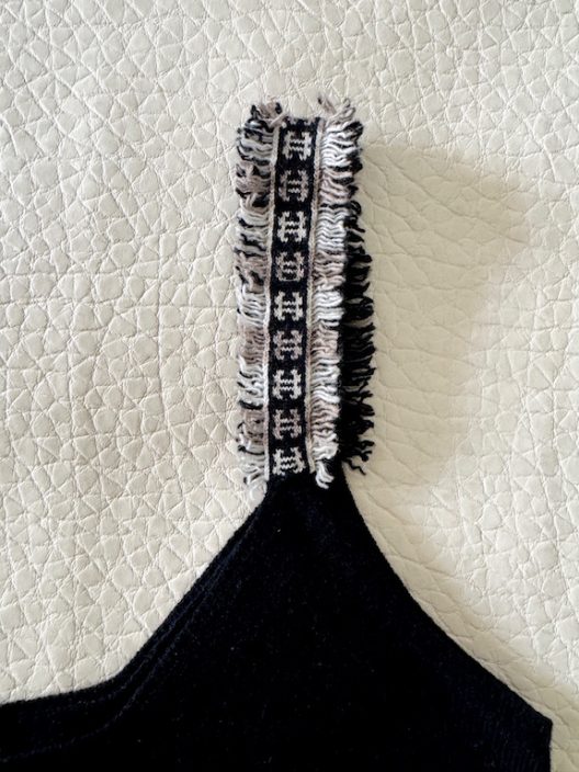 VTG Chanel black cashmere twin set "CC" logo