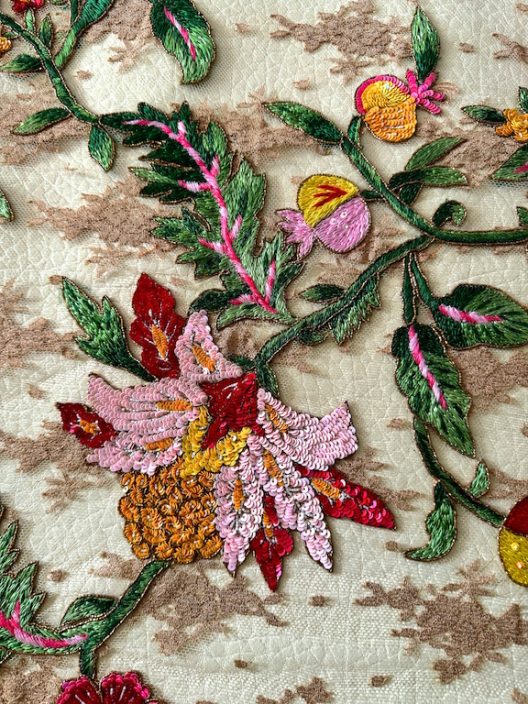 Valentino Garavani hand embroidered silk shawl
