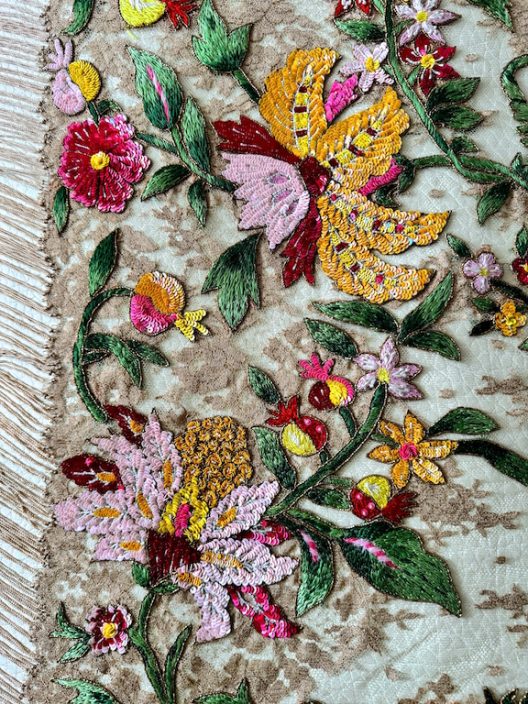 Valentino Garavani hand embroidered silk shawl