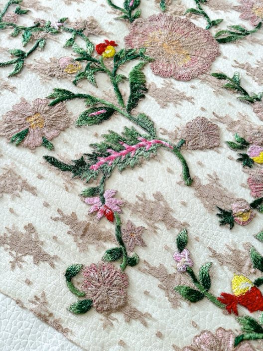 Valentino Garavani hand embroidered silk shawl