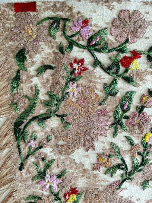 Valentino Garavani hand embroidered silk shawl