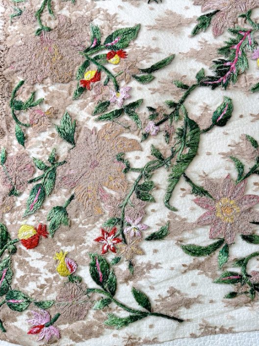 Valentino Garavani hand embroidered silk shawl