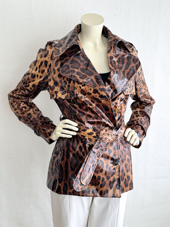 Dolce & Gabbana Animal Print Trench