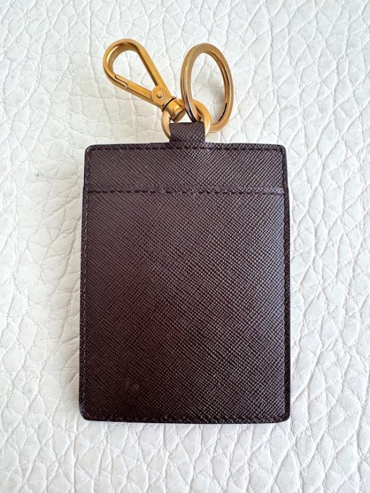 Prada Keychain-Pendant Saffiano Animal