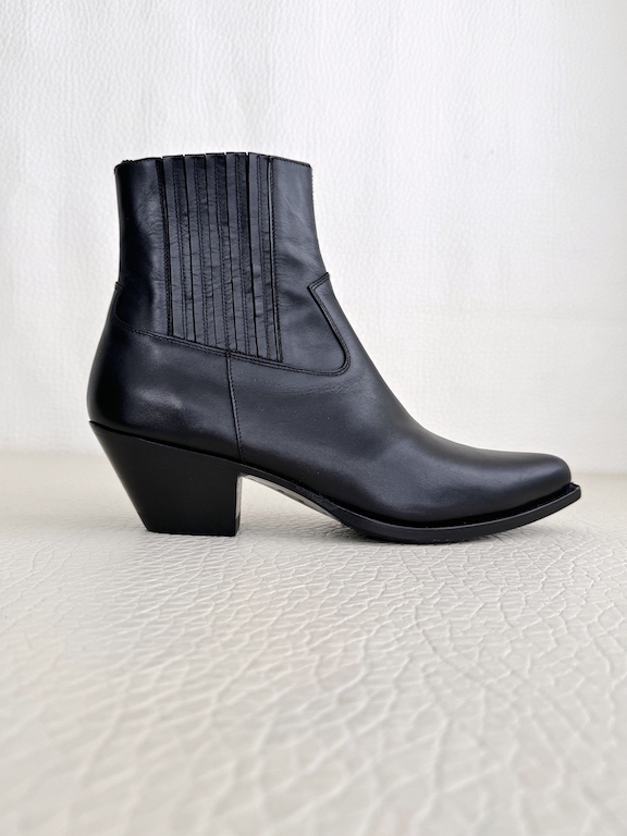 CELINE Cowboy Style Calfskin boots-Heel 60mm