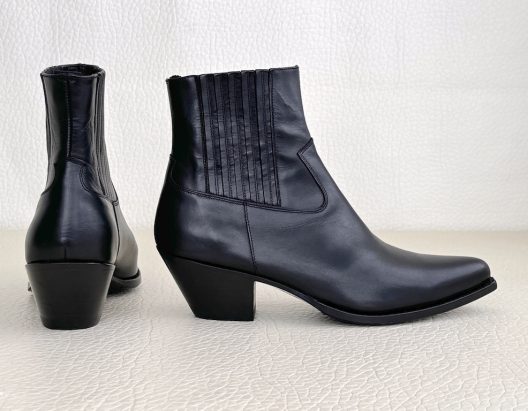 CELINE Cowboy Style Calfskin boots-Heel 60mm