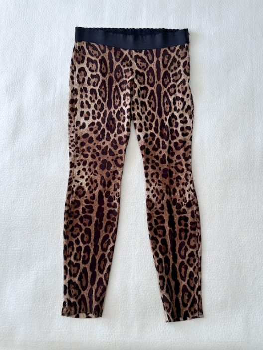 Dolce & Gabbana Animal Print Silk Pants