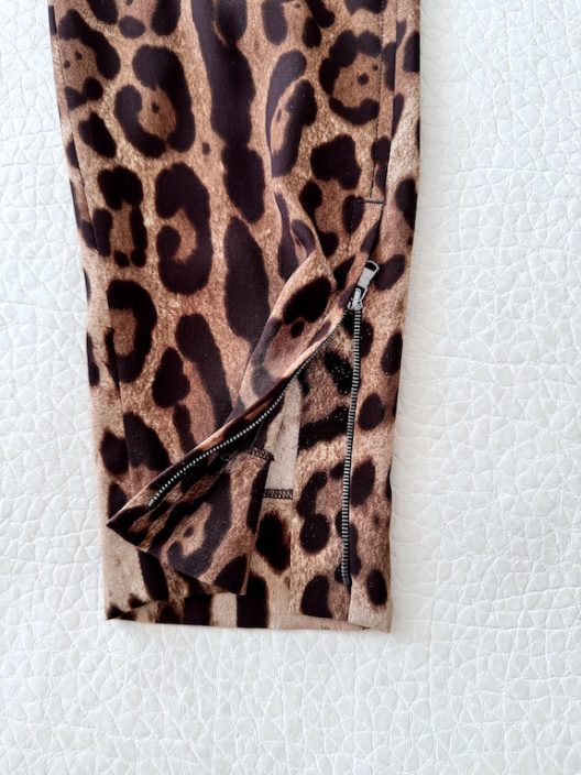 Dolce & Gabbana Animal Print Silk Pants