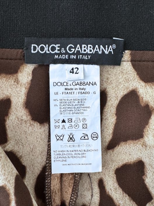 Dolce & Gabbana Animal Print Silk Pants