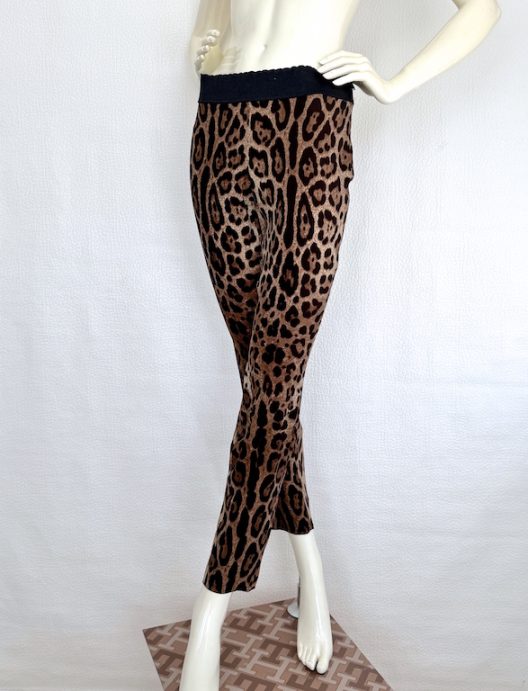 Dolce & Gabbana Animal Print Silk Pants