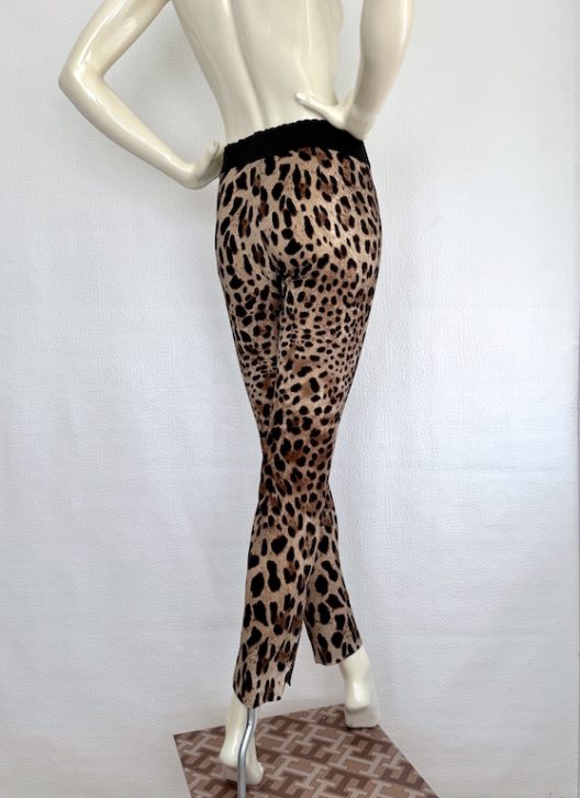 Dolce & Gabbana Animal Print Silk Pants