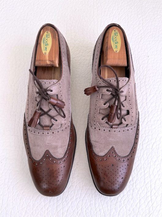 Carmina Shoemaker Leather and Suede Brogue Shoes