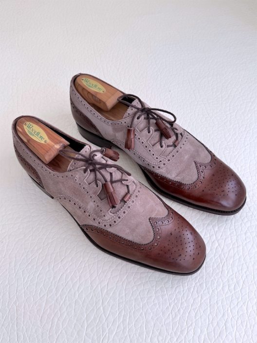 Carmina Shoemaker Leather and Suede Brogue Shoes