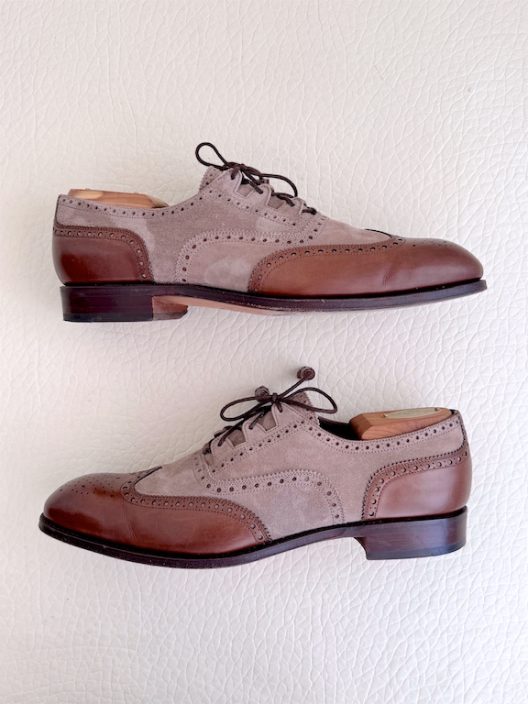 Carmina Shoemaker Leather and Suede Brogue Shoes