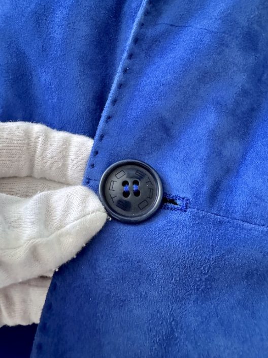 Etro Runway Blue Suede Jacket