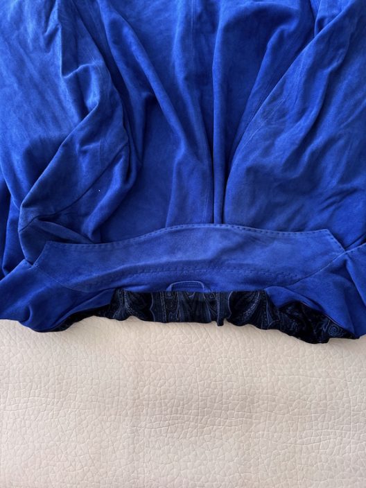 Etro Runway Blue Suede Jacket