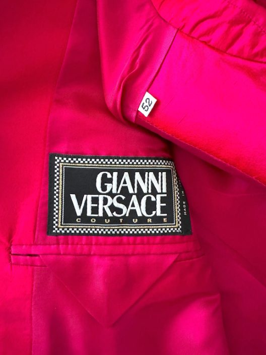 VTG Gianni Versace Couture fuchsia Silk Jacket