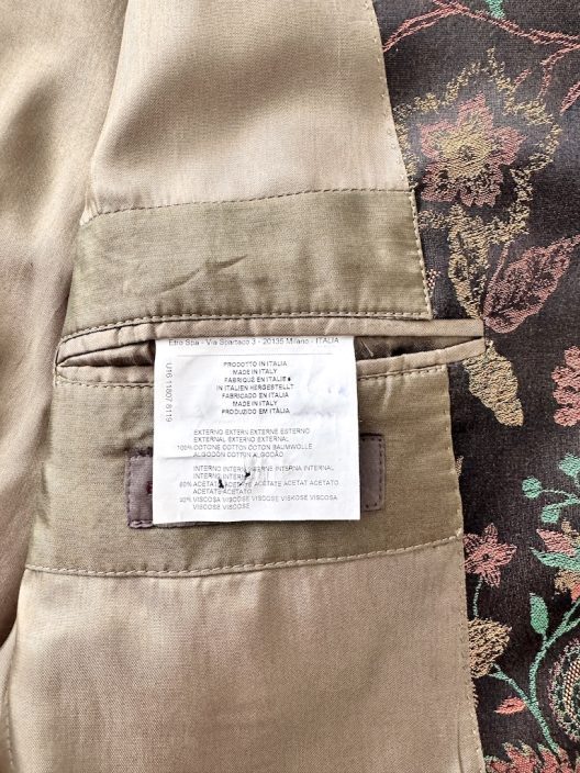Etro Runway Floral Print Jacquard Blazer
