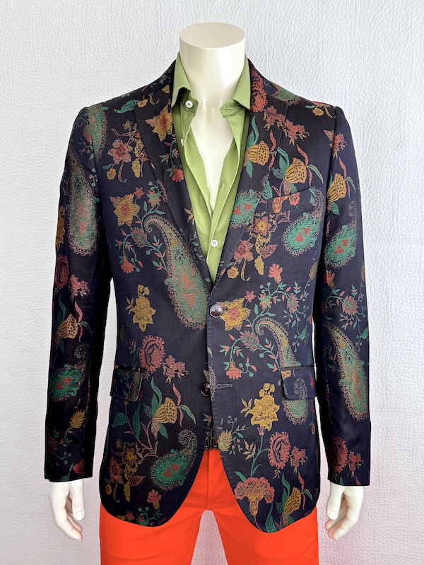Etro Runway Floral Print Jacquard Blazer